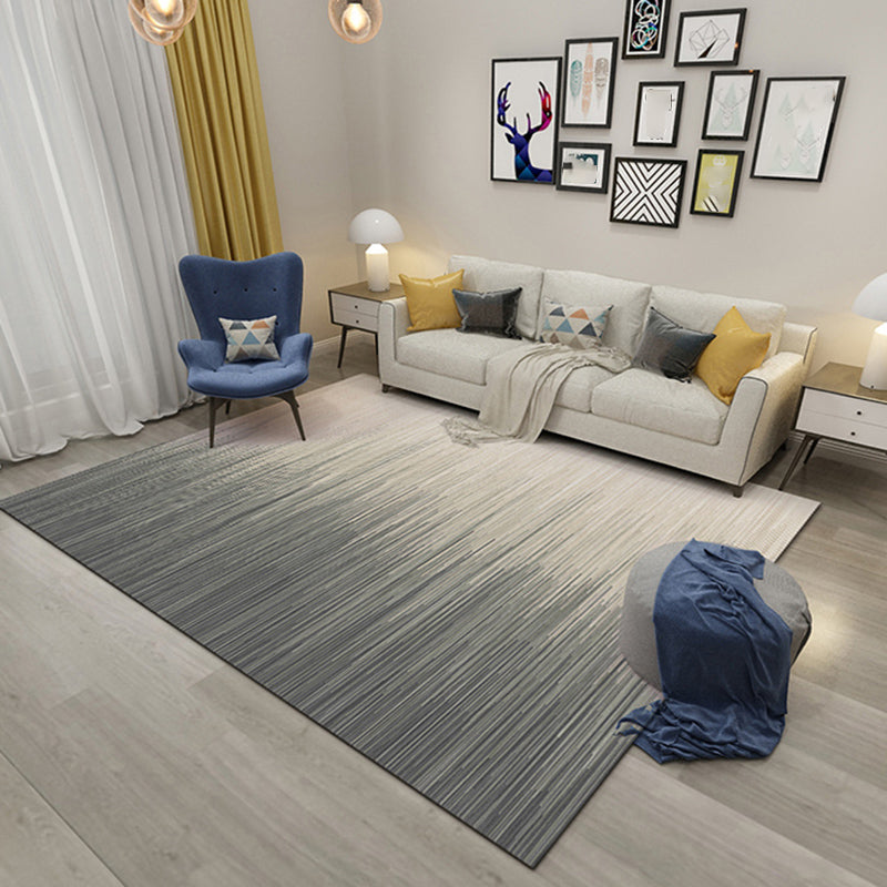 Grey Modern Carpet Polyester Geometric Pattern Rug Non-Slip Backing Area Carpet for Home Decor