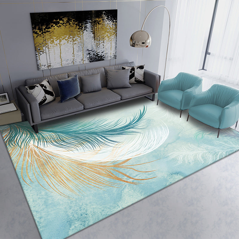 Stylish Modern Carpet Geometric Pattern Polyester Area Rug Non-Slip Backing Area Rug for Home Decor