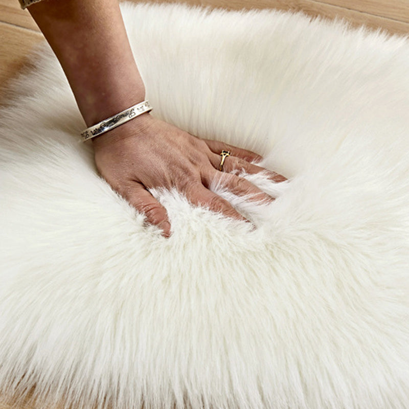 Wit modern tapijten polyester puur kleur tapijt niet-slip achterste tapijt voor woningdecoratie