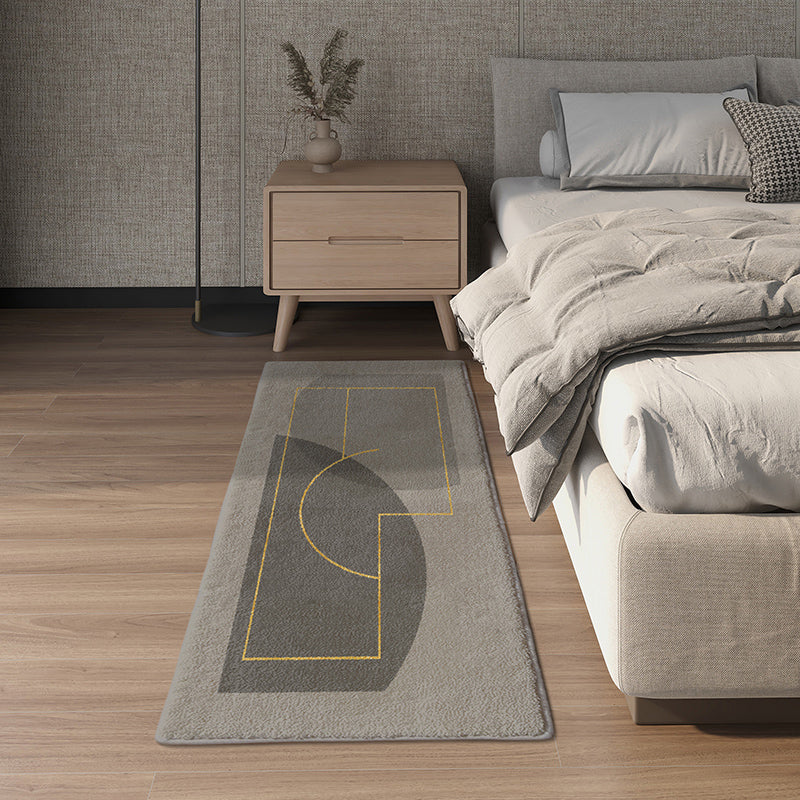 Chique grijs modern tapijt geometrisch patroon polyester gebied tapijt gemakkelijke verzorging tapijt voor woningdecoratie