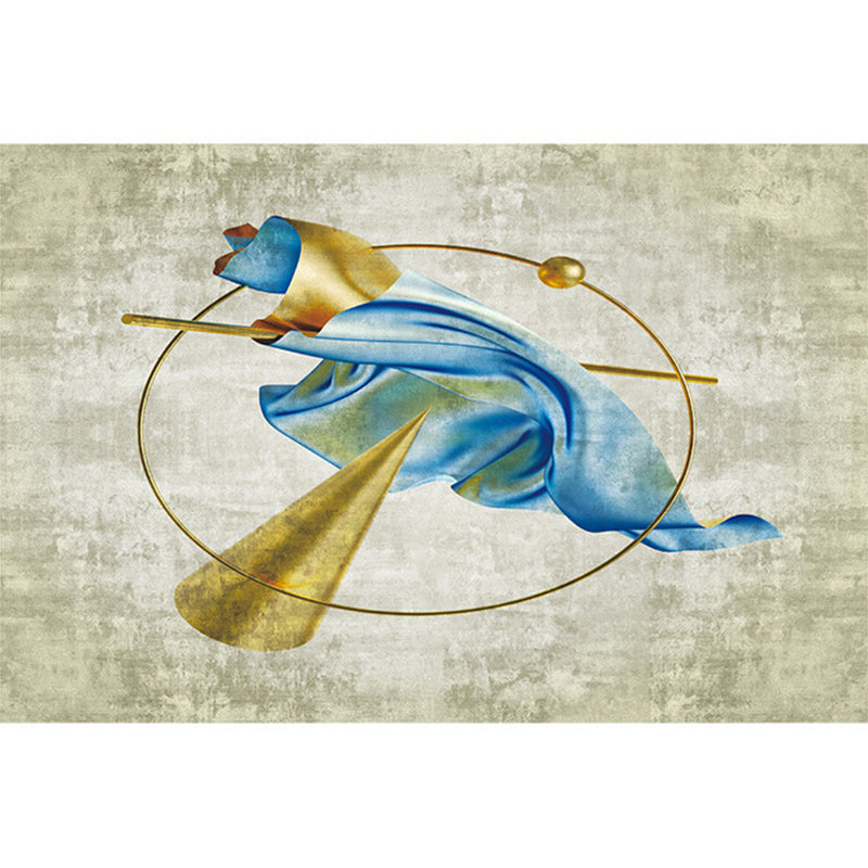 Gouden Circle Rug Polyester Modern Indoor Tapijt Non-slip achterste tapijt voor woningdecoratie