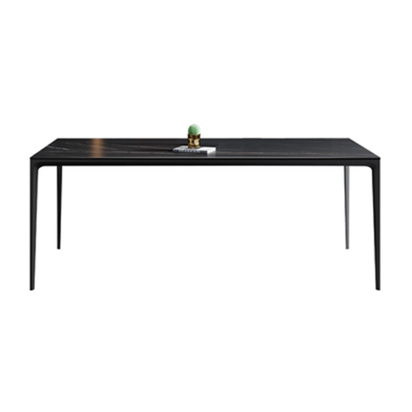 Mesa de comedor de piedra sinterizada de estilo industrial Mesa Base Metálica Mesa Rectángulo