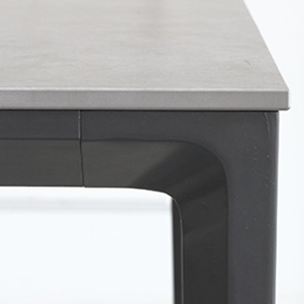 Mesa de comedor de piedra sinterizada de estilo industrial Mesa Base Metálica Mesa Rectángulo