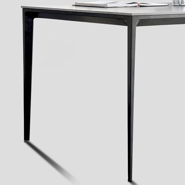Mesa de comedor de piedra sinterizada de estilo industrial Mesa Base Metálica Mesa Rectángulo