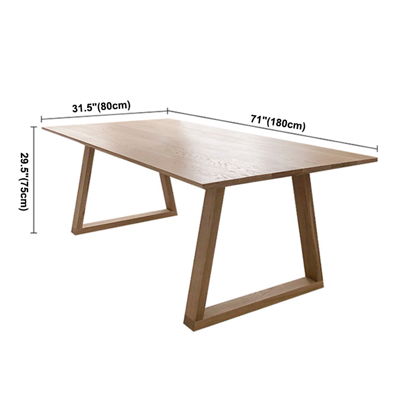 Tavolo da pranzo in legno massiccio glam kaki tavolo da pranzo cucina rettangolo con doppia basi di piedistallo