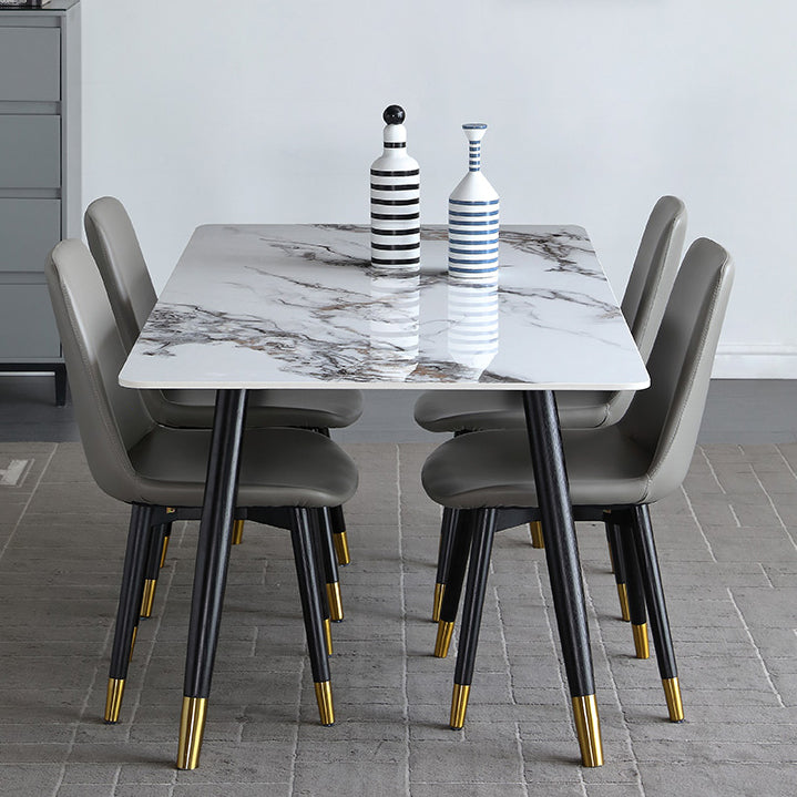 Rechteck Esstisch Tisch Luxusstil Stein für Raumkollektion mit 4 Fuß