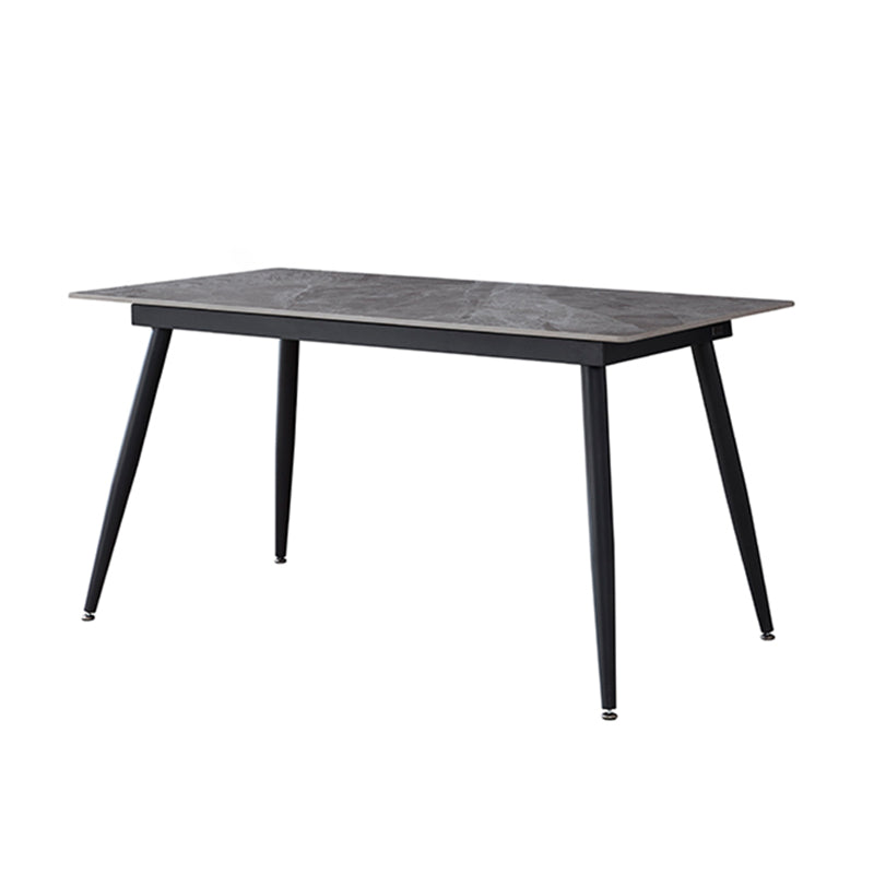 Industrial Sintered Stone 55 "breiter Esstisch Rechteckform Tabelle mit 4 Beinen Basis