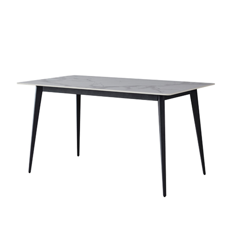 Industrial Sintered Stone 55 "breiter Esstisch Rechteckform Tabelle mit 4 Beinen Basis