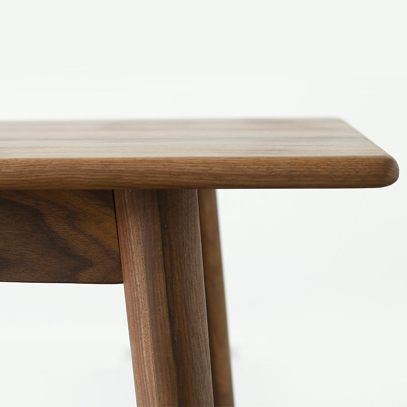 Rectangle Luxury Dining Table Wood Color Fixed Table with Pinewood Solid Wood