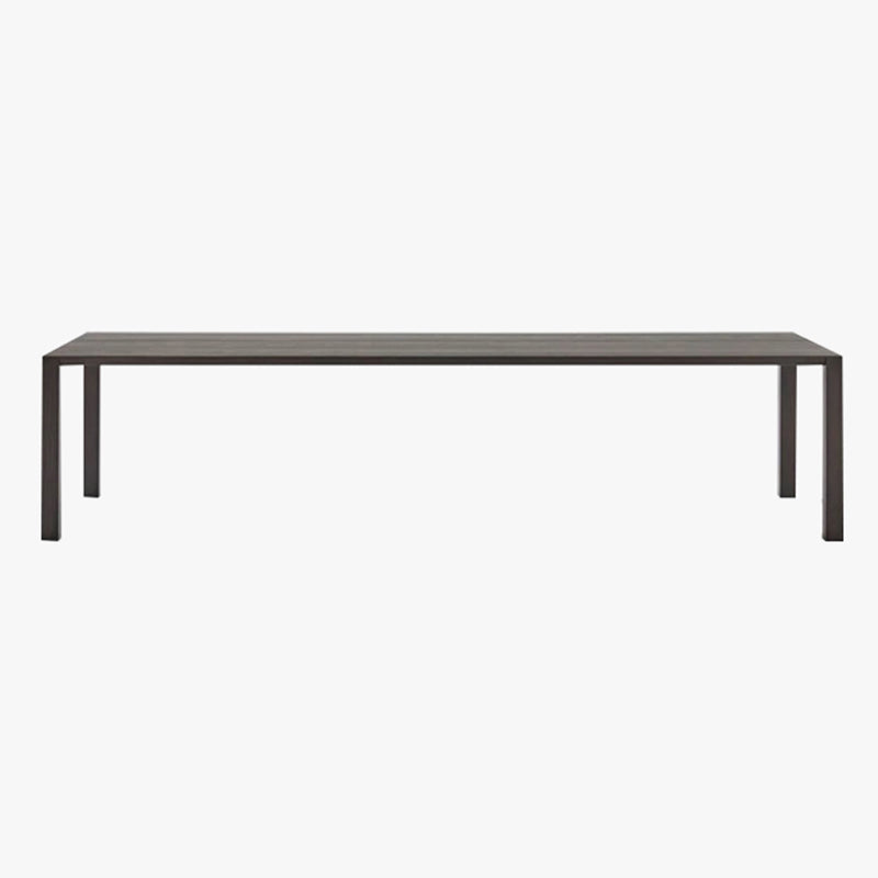 Glam Bruine vaste houten eettafel rechthoekige vorm standaard eettafel voor keuken
