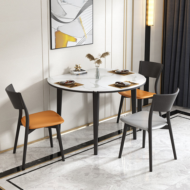Contemporary Style 46'' Dining Table Stone Round Dining Room Collection for Indoor