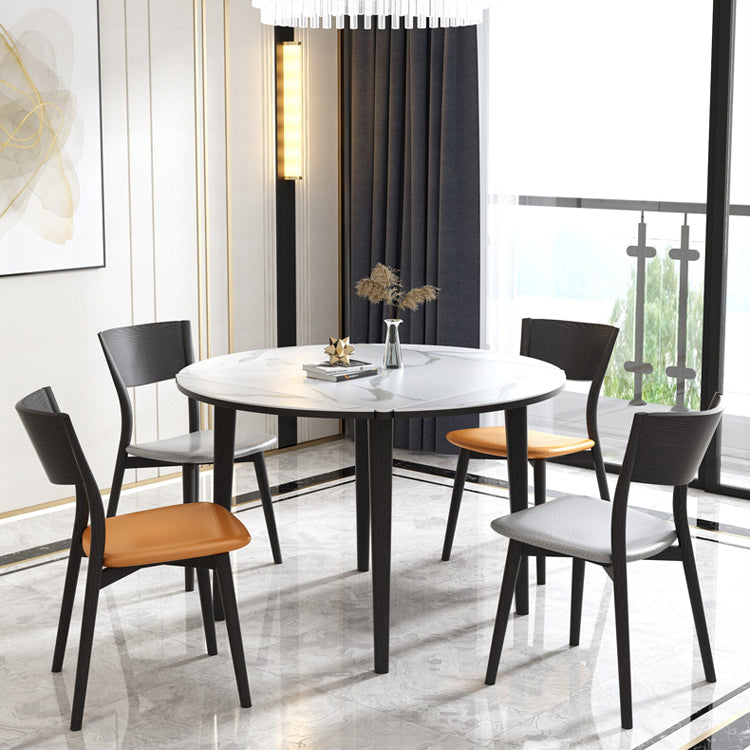 Contemporary Style 46'' Dining Table Stone Round Dining Room Collection for Indoor