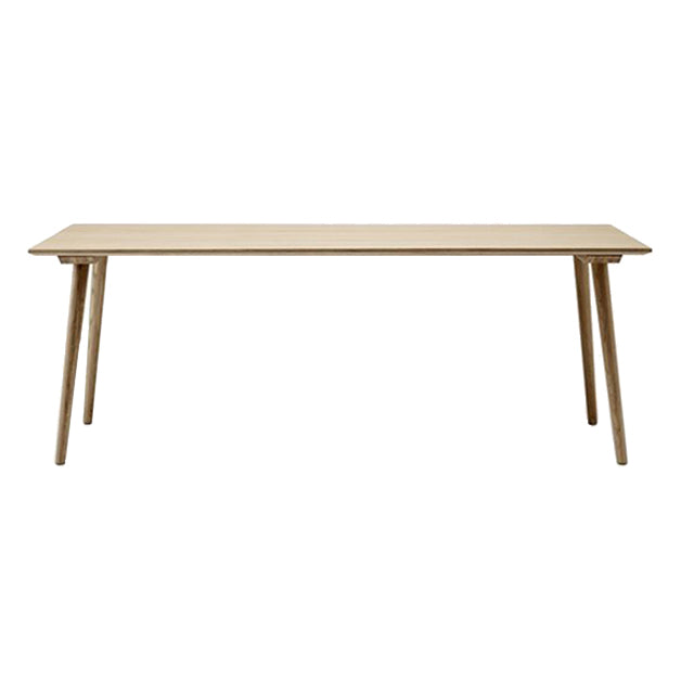 Rectangle Shape Wood Color Dining Table Solid Wood Table Minimalist with 4 Legs