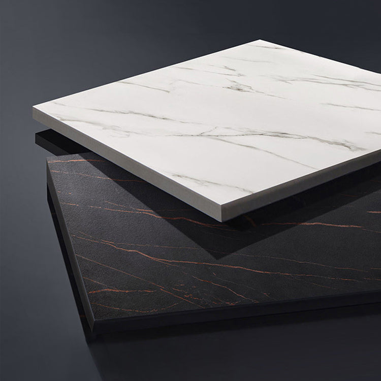 Industrial Standard Rectangle Shape Dining Table Sintered Stone Top Dining Table for Kitchen