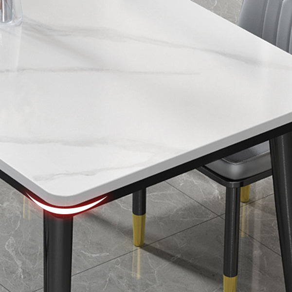 Industrial Standard Rectangle Shape Dining Table Sintered Stone Top Dining Table for Kitchen