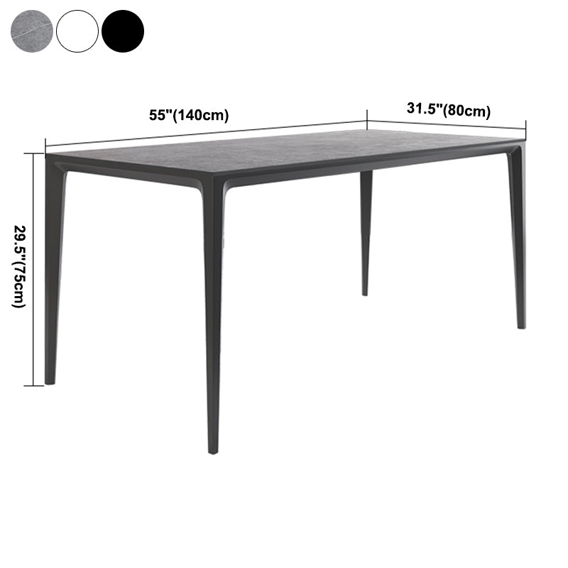 Minimalist Rectangle Shape Dining Table Standard Sintered Stone Top Dining Table for Kitchen