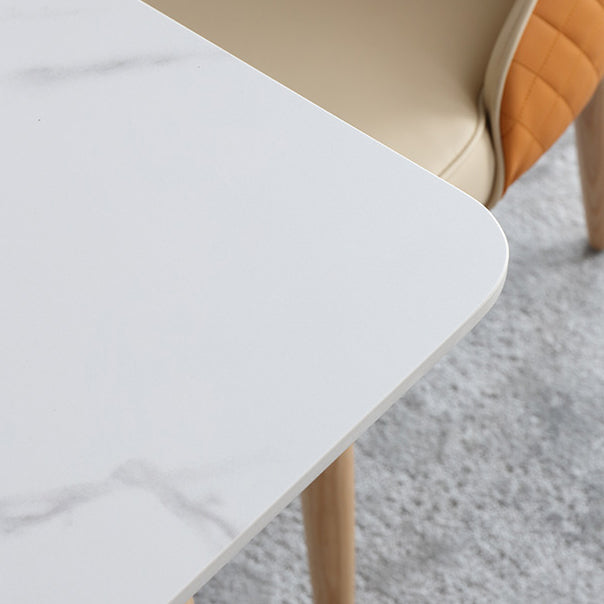 Mesa de comedor de piedra rectángulo Mesa de comedor de lujo tradicional para el hogar
