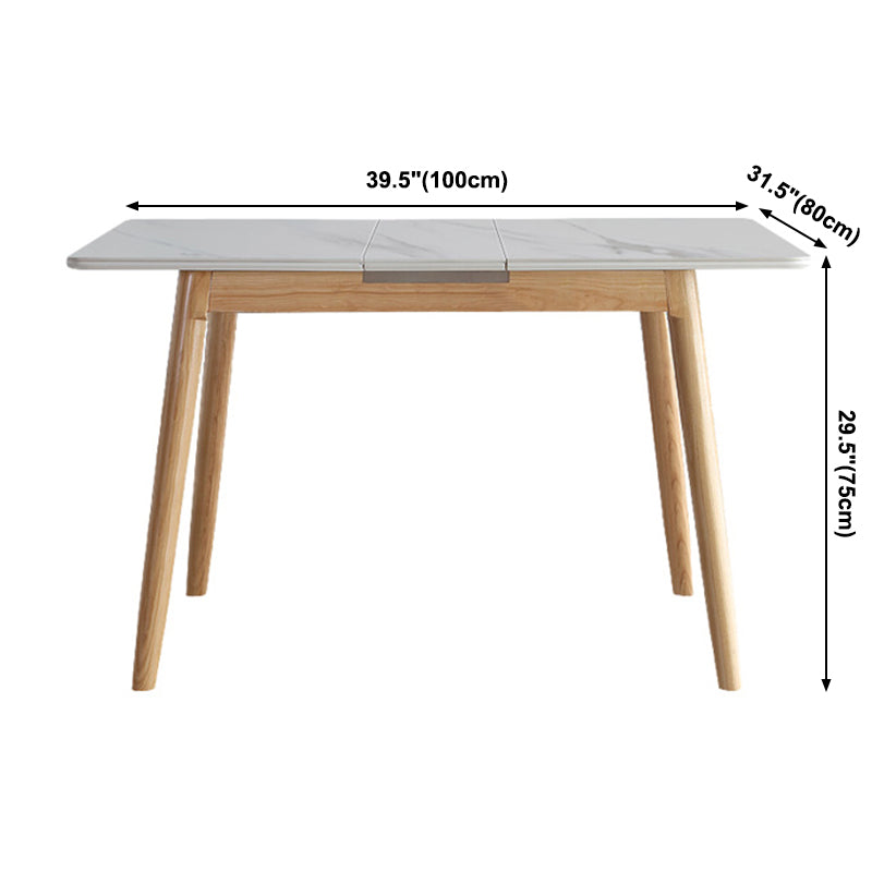Mesa de comedor de piedra rectángulo Mesa de comedor de lujo tradicional para el hogar