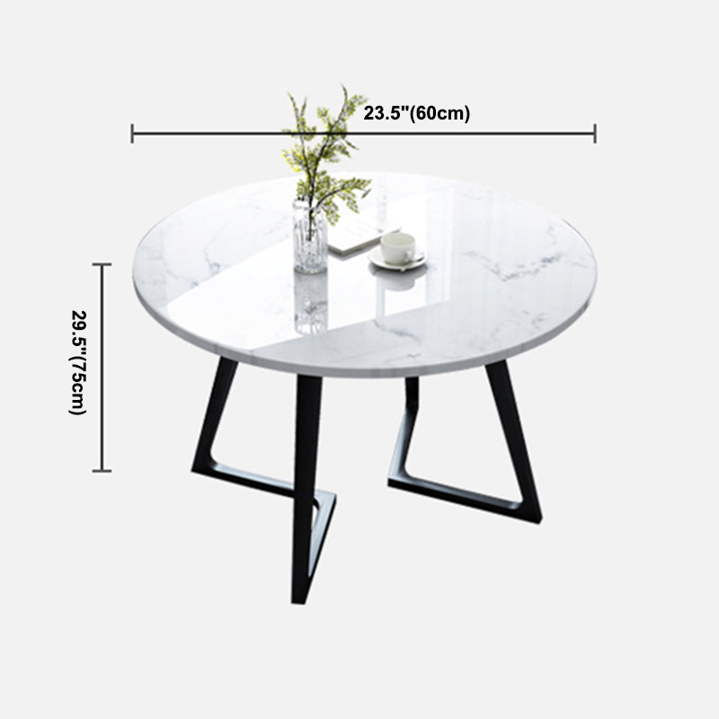 Sintered Stone White Ton Esstisch Industrial Doppelpodest Tisch für Esszimmer