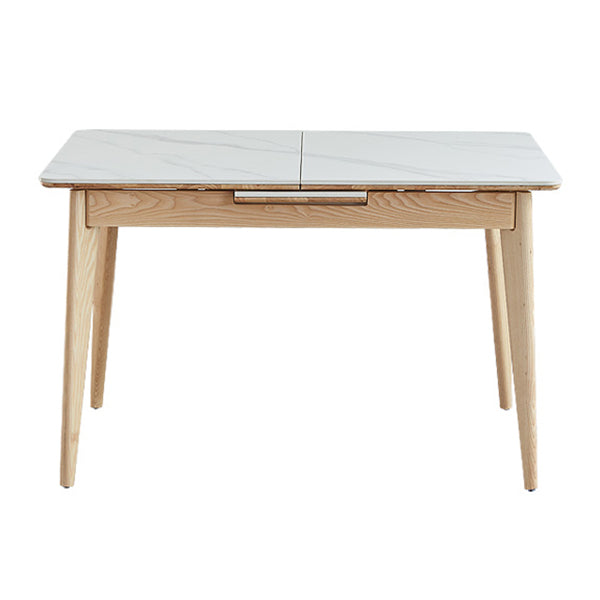 Rechthoekige uitschuifbare stenen eettafel Traditionele luxe dinettetafel met 1,20 meter
