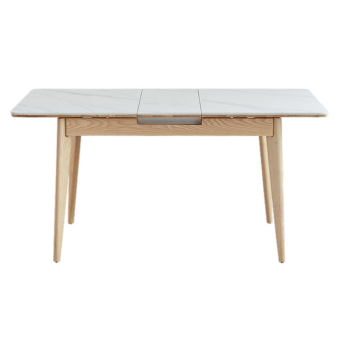 Rechthoekige uitschuifbare stenen eettafel Traditionele luxe dinettetafel met 1,20 meter