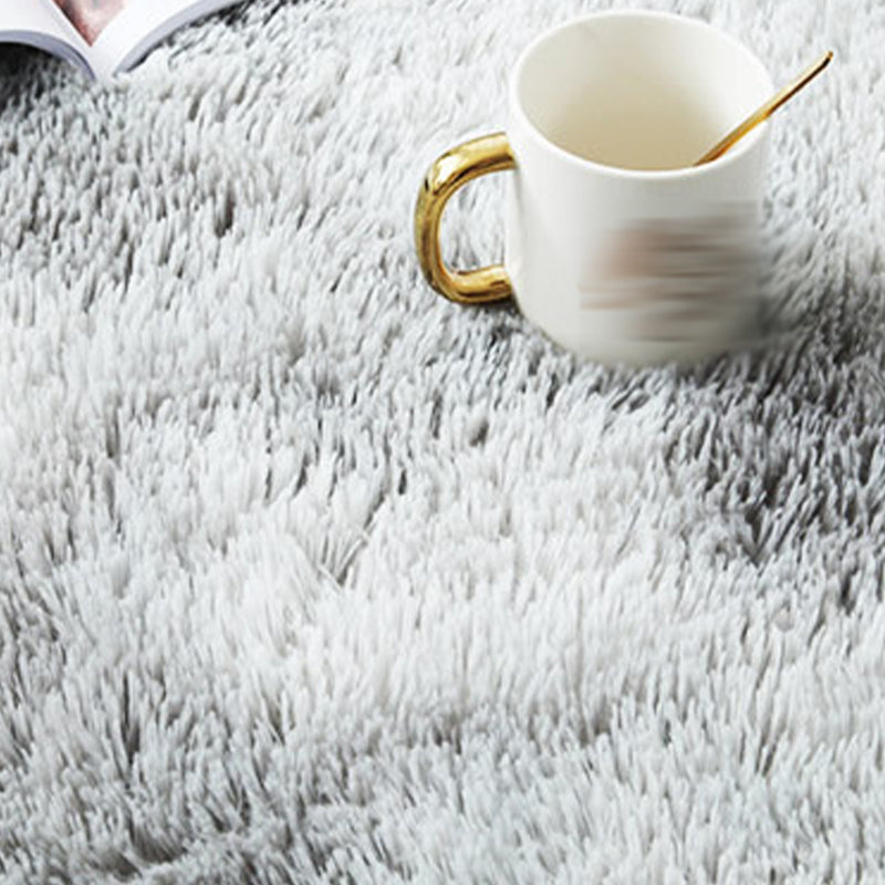 Simple Area Carpet Modern Solid Color Polyester Carpet Non-Slip Area Shag Rug for Living Room