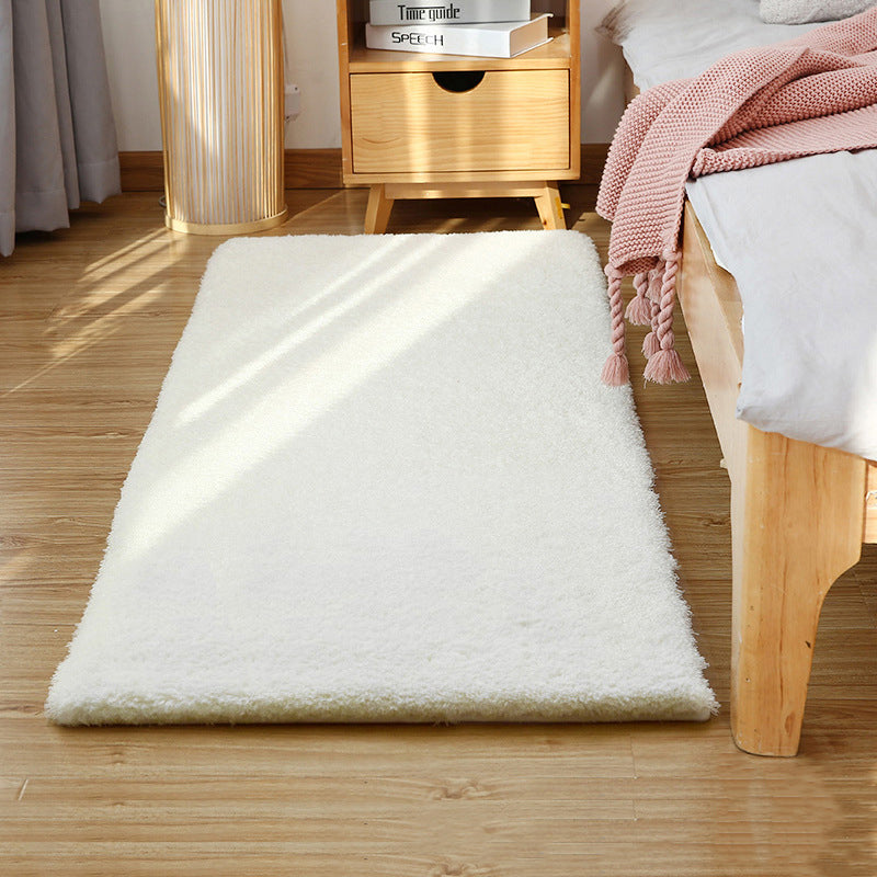 Casual Plain Shag Teppich Polyester Indoor Teppich nicht rutschfestes Hintergrund Teppich für die Heimdekoration