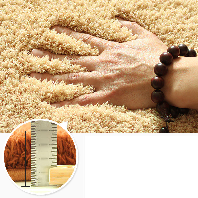 Casual Plain Shag Rug Polyester Indoor Carpet Non-Slip Backing Area Rug for Home Decoration