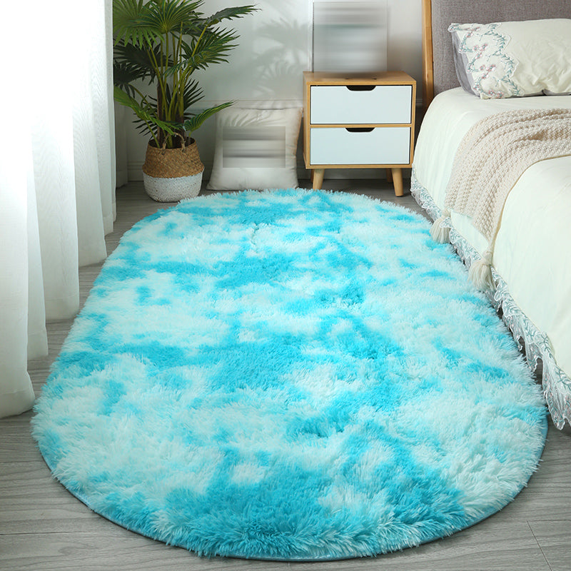 Tapis de chevet minimaliste simple tapis de shag polyester en tapis simple avec support sans glissement