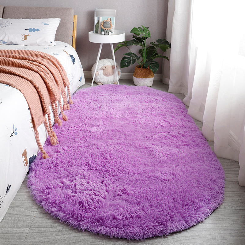 Tapis de chevet minimaliste simple tapis de shag polyester en tapis simple avec support sans glissement