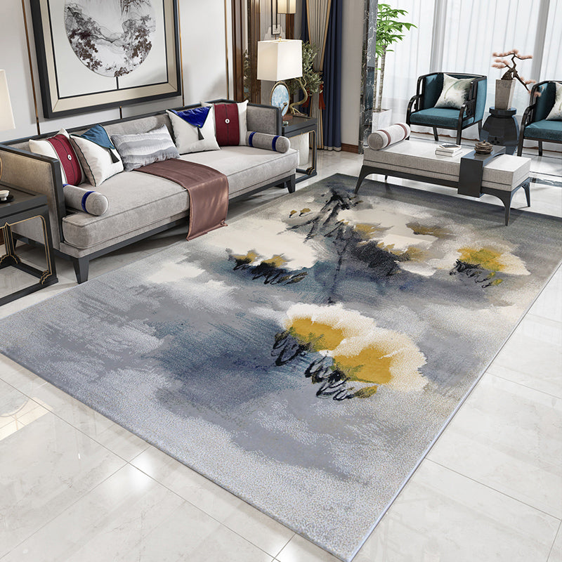 Minimalistisch tapijt Samenvatting Patroon Modern Rug Stain Resistant Polyester Area Teken voor woonkamer