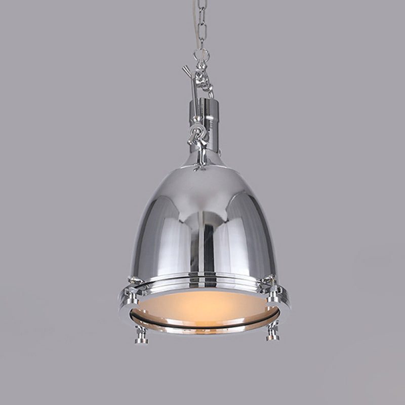 Luce a sospensione in metallo industriale a 1 luci a cupola lampada sospesa per caffetteria