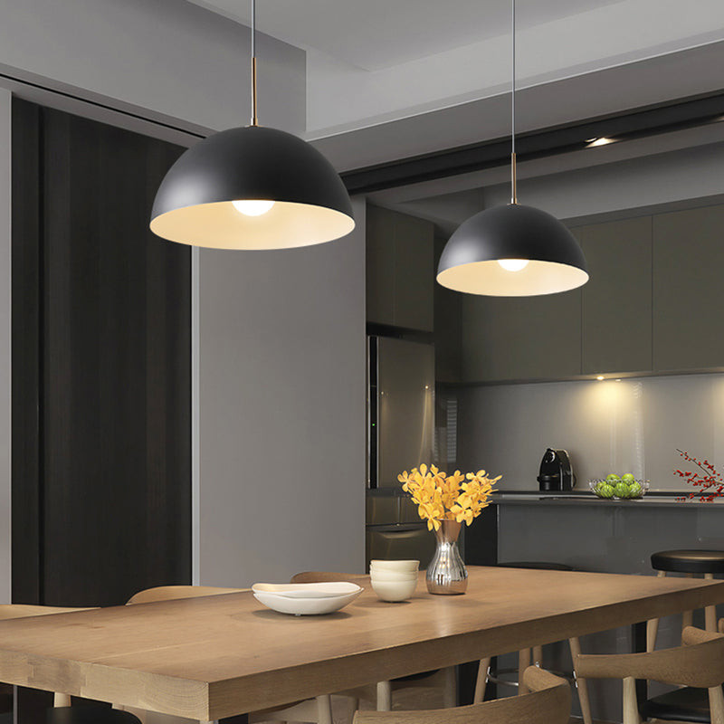 1 Light Metal Pendant Modern Simple Style Ceiling Hanging Light Fixture for Living Room