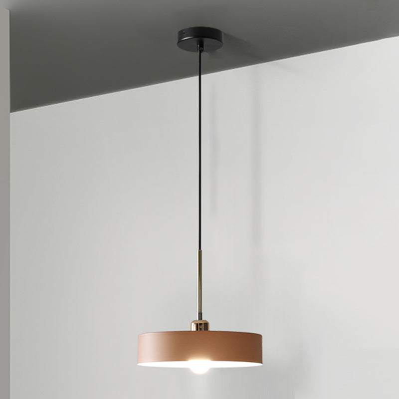 1 Light Metal Pendant Modern Simple Style Ceiling Hanging Light Fixture for Living Room