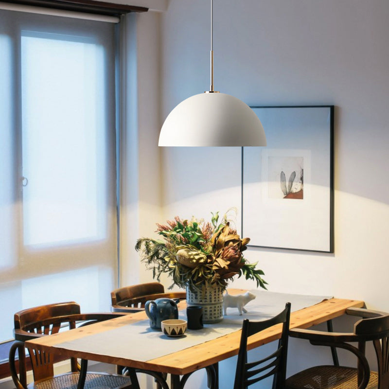 1 Light Metal Pendant Modern Simple Style Ceiling Hanging Light Fixture for Living Room