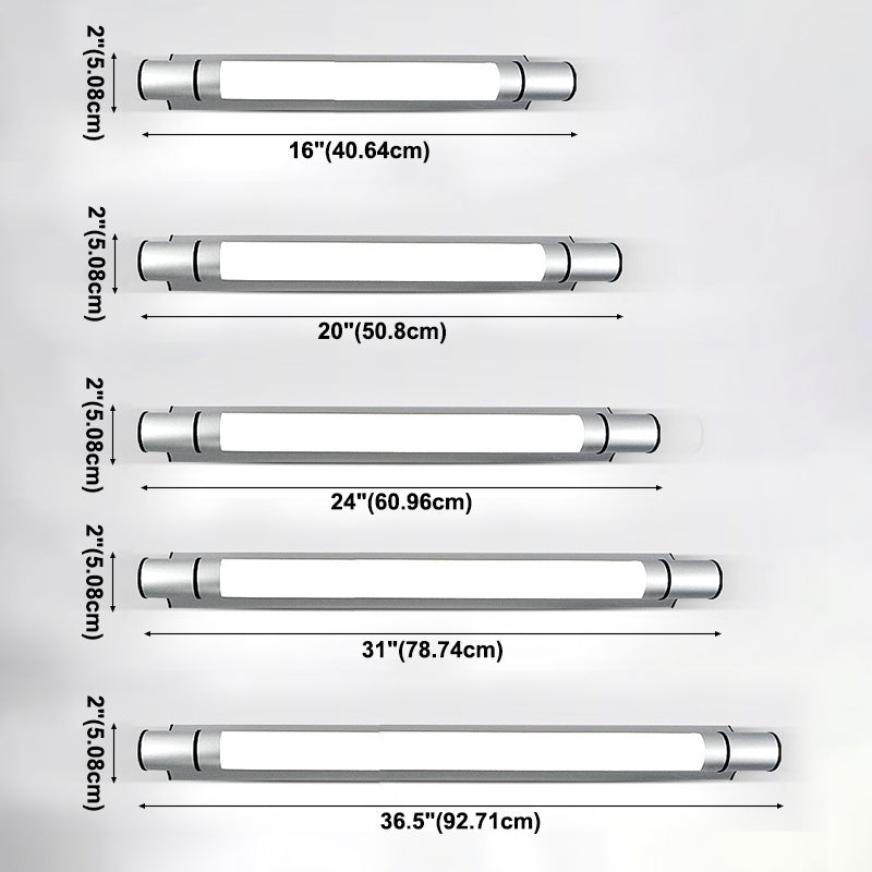 Simplicité Mur Linear Éclairage en métal Métal LED CHAMBRE LAMPE LAMPE DANS CHROME