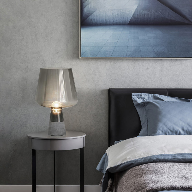 Moderner Tischleuchte Schatten Nachttisch Lampe für Schlafzimmer