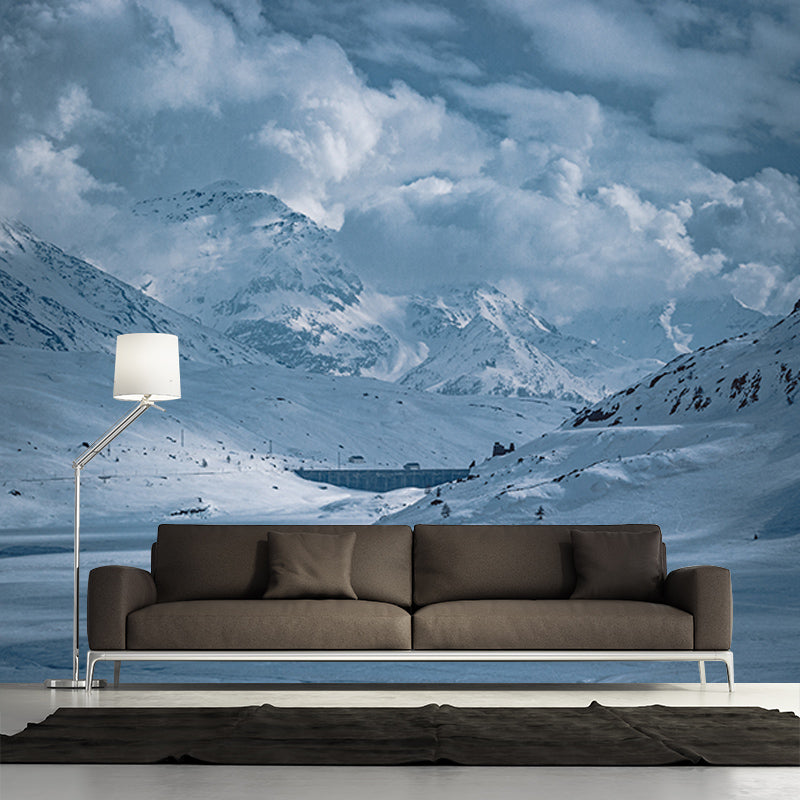 Mountain Scenery Mural Personalized Minimalist Wall Covering for Living Room