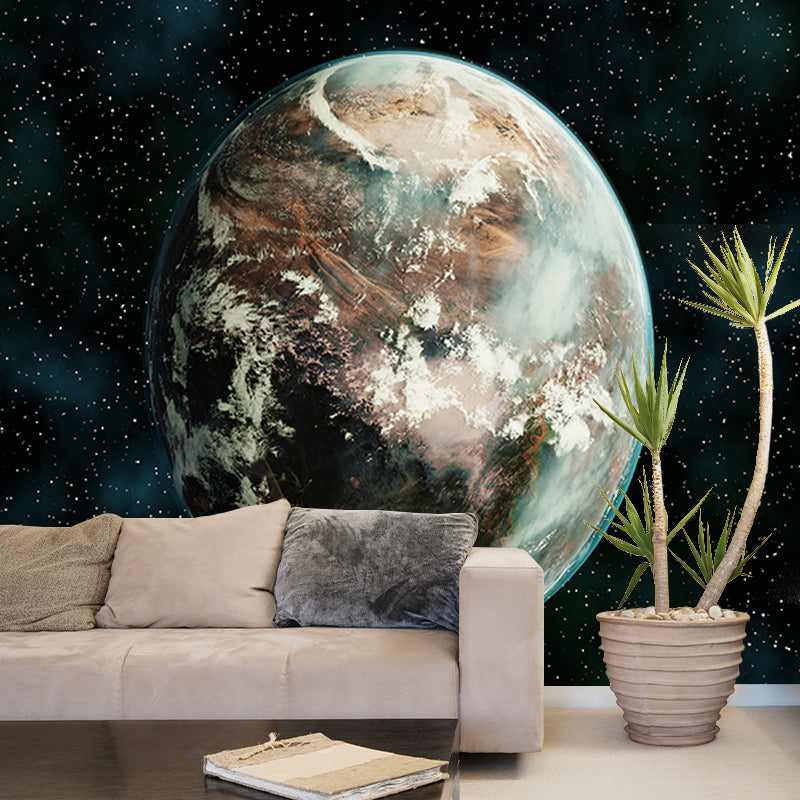 Modern Cosmic Galaxy Minimalist Wall Covering for Living Room, Customized Size Available