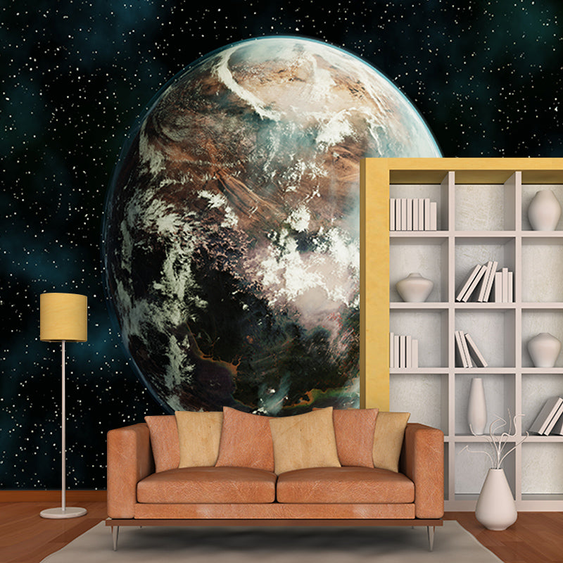 Modern Cosmic Galaxy Minimalist Wall Covering for Living Room, Customized Size Available