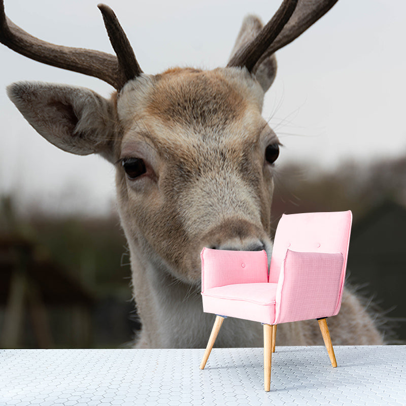 Deer Animal Minimalist Wall Covering for Living Room, Customized Size Available
