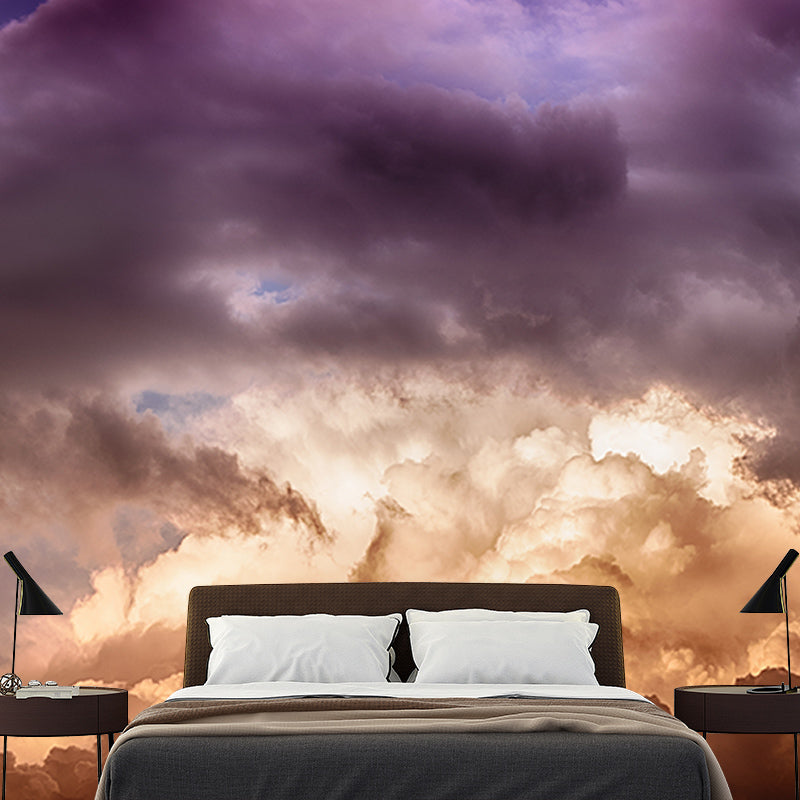 Modern Sky Mural Wallpaper Moisture Resistant Wall Decor for Living Room