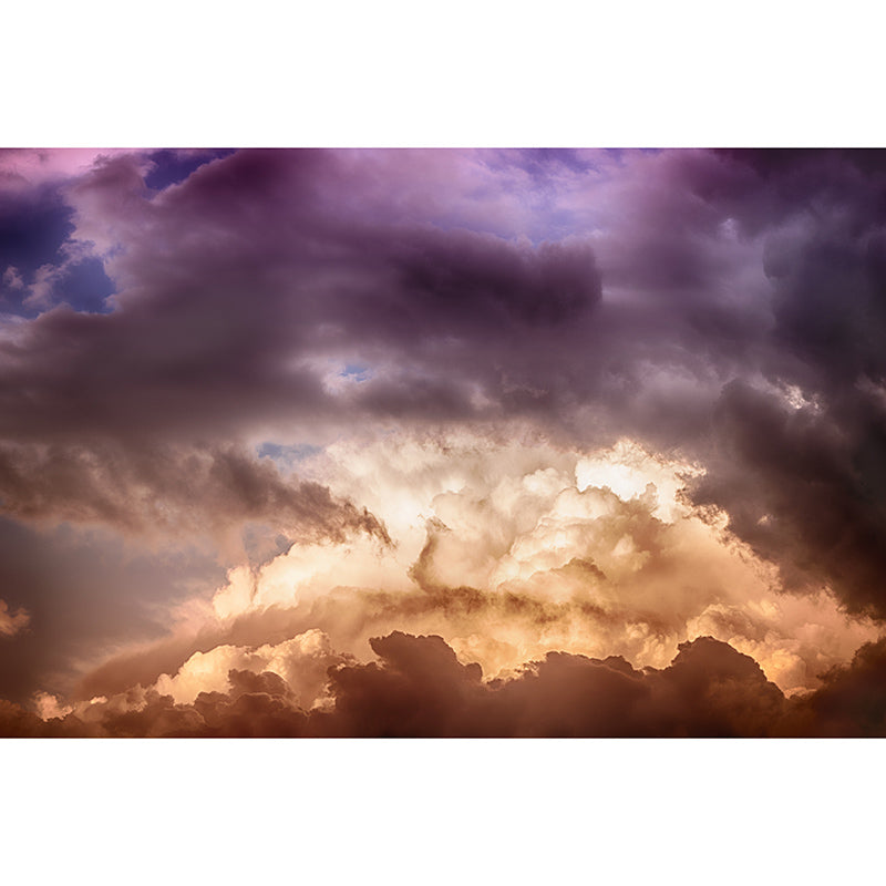 Modern Sky Mural Wallpaper Moisture Resistant Wall Decor for Living Room