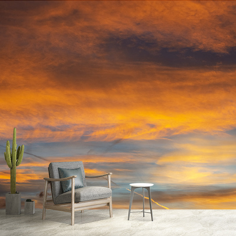 Modern Sky Mural Wallpaper Moisture Resistant Wall Decor for Living Room