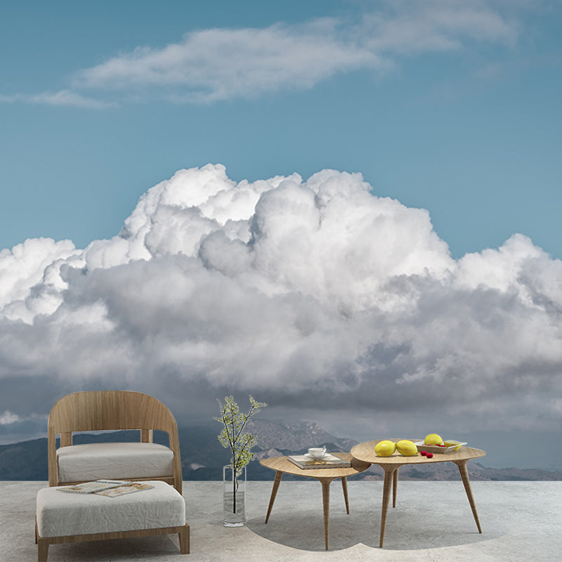 Modern Home Decor Water Resistant Mural Wallpaper Light Color Wall Art for Living Room