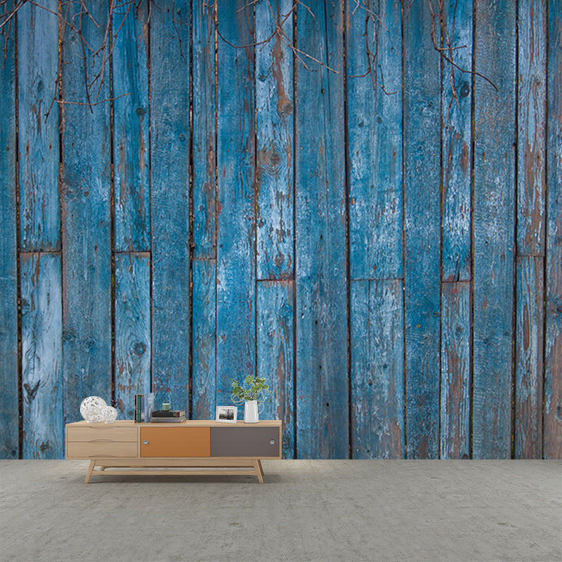 Wood Grain Customized Mural Wallpaper Mildew Resistant Wall Decor for Living Room