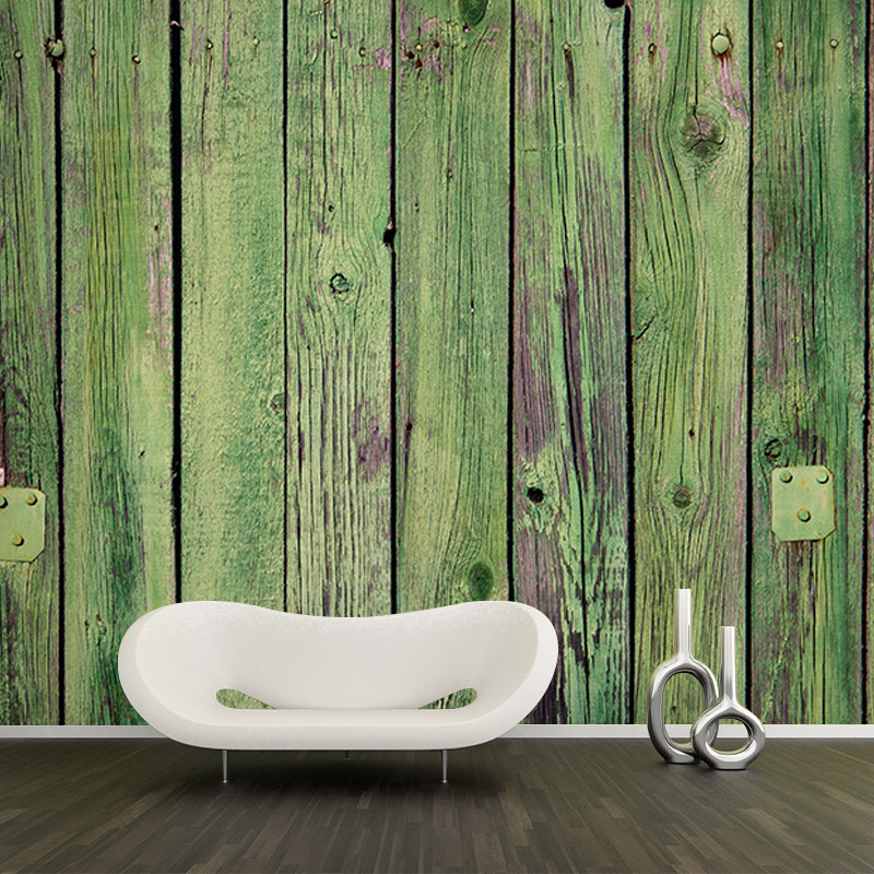 Wood Grain Customized Mural Wallpaper Mildew Resistant Wall Decor for Living Room