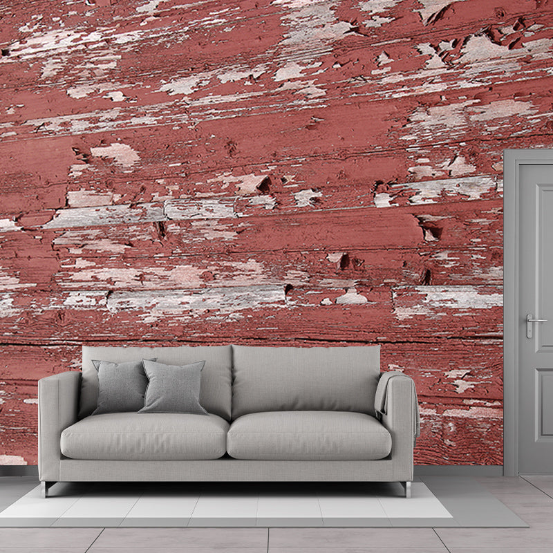 Industrial Wood Grain Wall Mural Decal Eco-friendly Mural Wallpaper for Living Room