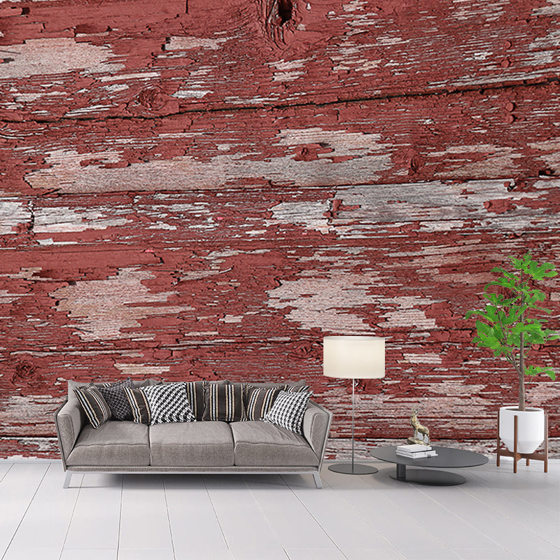 Industrial Wood Grain Wall Mural Decal Eco-friendly Mural Wallpaper for Living Room