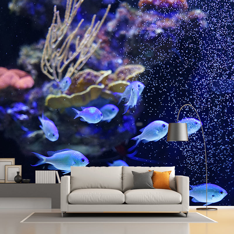 Sea Creatures Mural Wallpaper for Bedroom Home Decoration, Moisture Resistant